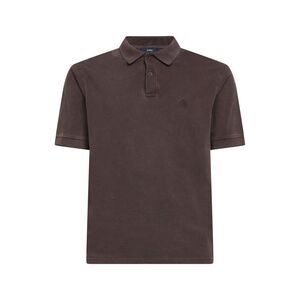 Herno Men Dark Brown Cotton Pique Logo Polo Shirt